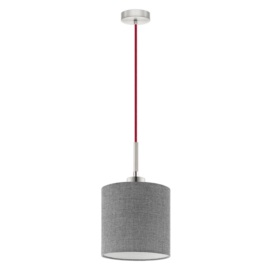 Eglo - LED  Luster na sajli TUNJA 1xE27/60W/230V sivo