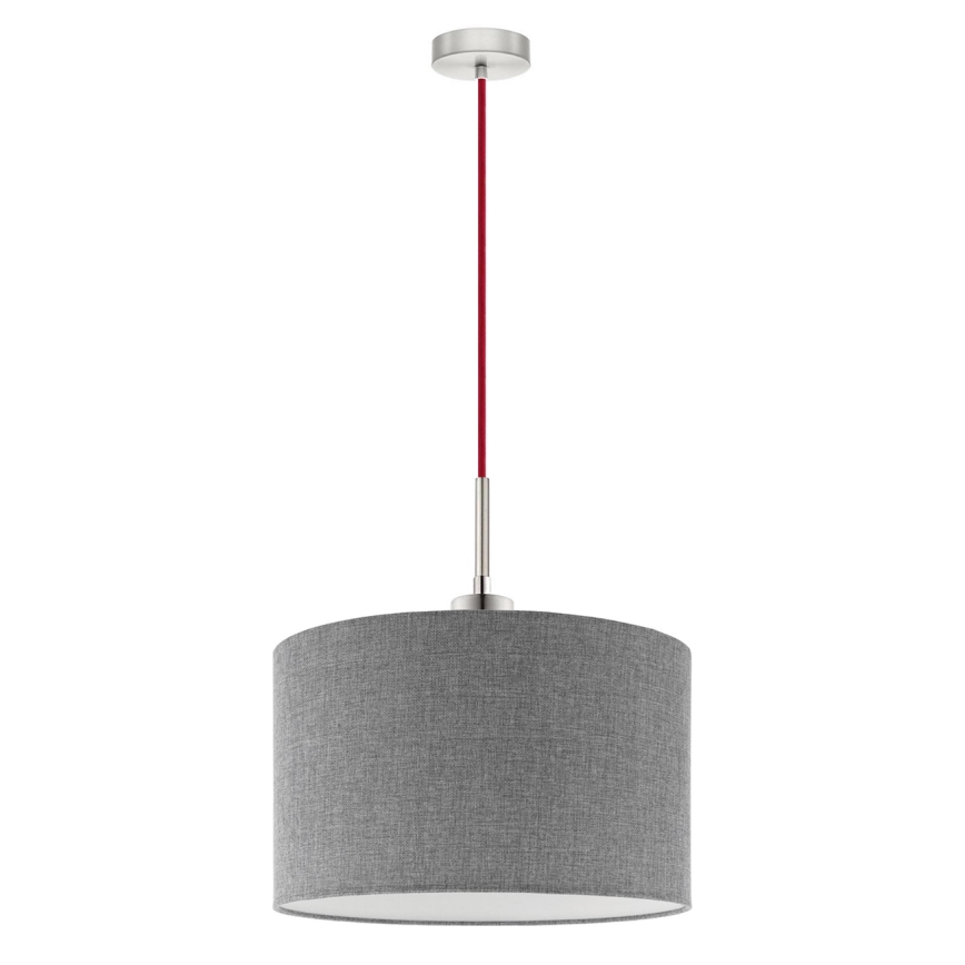 Eglo - LED  Luster na sajli TUNJA 1xE27/60W/230V sivo