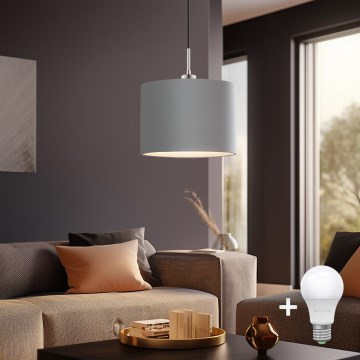 Eglo - LED  Luster na sajli TUNJA 1xE27/60W/230V sivo