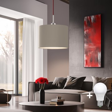 Eglo - LED  Luster na sajli TUNJA 1xE27/60W/230V taupe