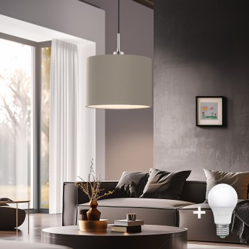 Eglo - LED  Luster na sajli TUNJA 1xE27/60W/230V taupe