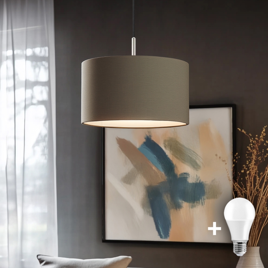 Eglo - LED  Luster na sajli TUNJA 1xE27/60W/230V taupe