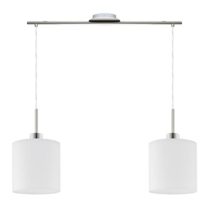 Eglo - LED  Luster na sajli TUNJA 2xE27/60W/230V bela