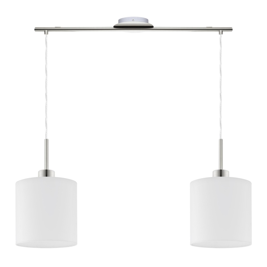 Eglo - LED  Luster na sajli TUNJA 2xE27/60W/230V bela