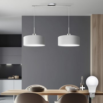 Eglo - LED  Luster na sajli TUNJA 2xE27/60W/230V bela