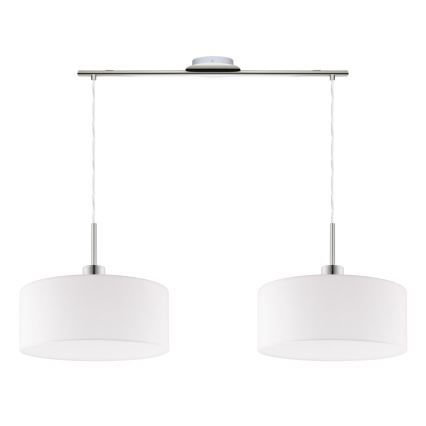 Eglo - LED  Luster na sajli TUNJA 2xE27/60W/230V bela