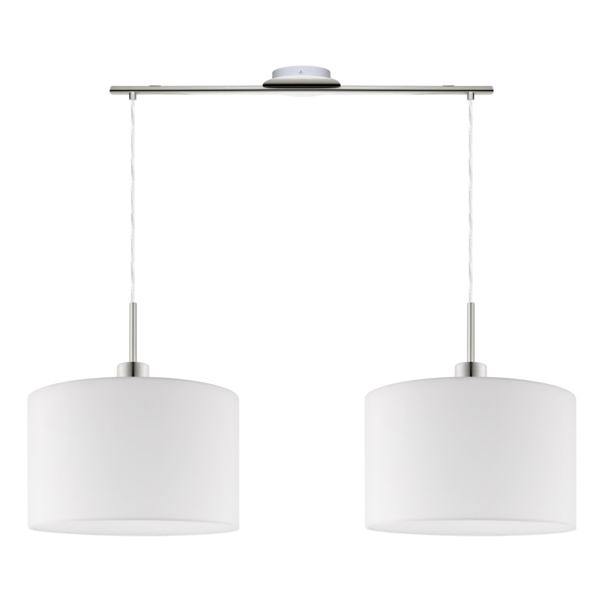 Eglo - LED  Luster na sajli TUNJA 2xE27/60W/230V bela