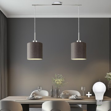 Eglo - LED  Luster na sajli TUNJA 2xE27/60W/230V braon