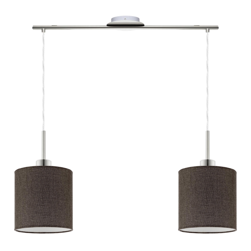 Eglo - LED  Luster na sajli TUNJA 2xE27/60W/230V braon