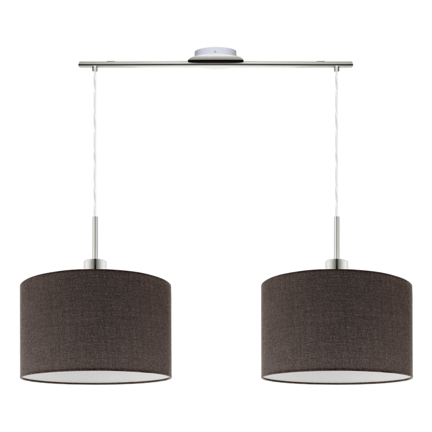 Eglo - LED  Luster na sajli TUNJA 2xE27/60W/230V braon