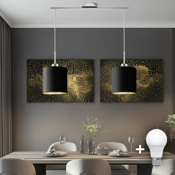 Eglo - LED  Luster na sajli TUNJA 2xE27/60W/230V crno