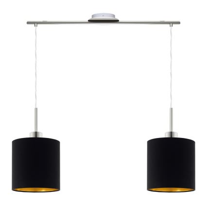 Eglo - LED  Luster na sajli TUNJA 2xE27/60W/230V crno