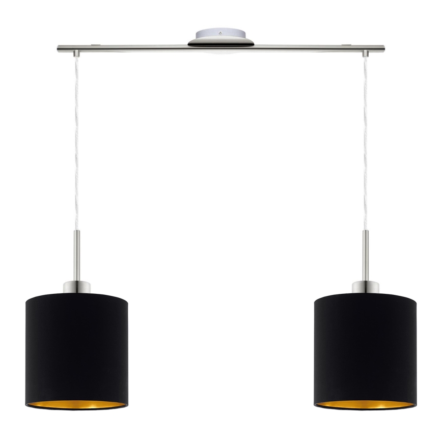 Eglo - LED  Luster na sajli TUNJA 2xE27/60W/230V crno