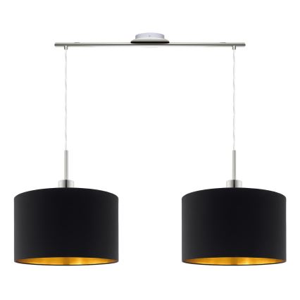 Eglo - LED  Luster na sajli TUNJA 2xE27/60W/230V crno