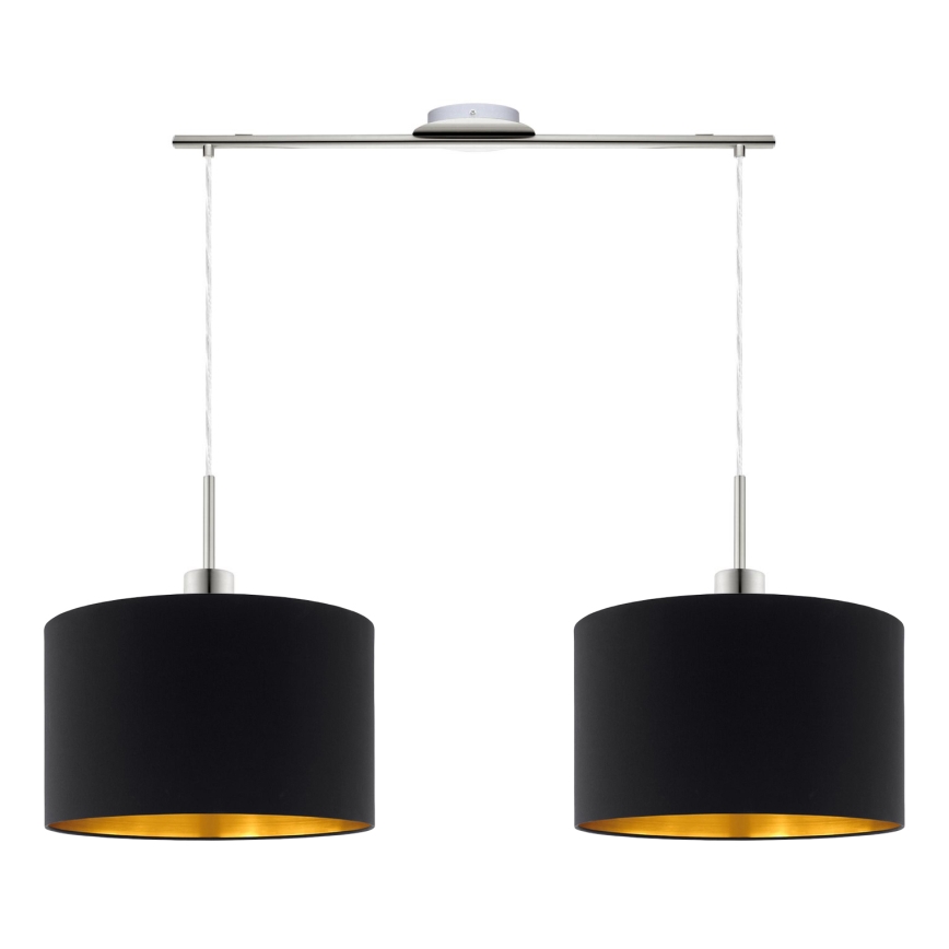 Eglo - LED  Luster na sajli TUNJA 2xE27/60W/230V crno