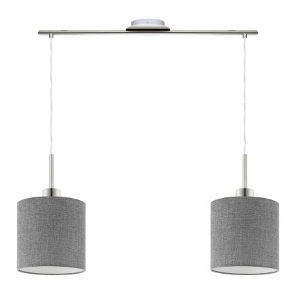Eglo - LED  Luster na sajli TUNJA 2xE27/60W/230V sivo