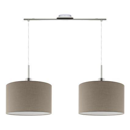 Eglo - LED  Luster na sajli TUNJA 2xE27/60W/230V taupe