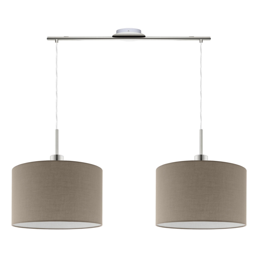 Eglo - LED  Luster na sajli TUNJA 2xE27/60W/230V taupe