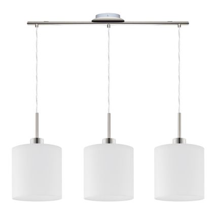 Eglo - LED  Luster na sajli TUNJA 3xE27/60W/230V bela
