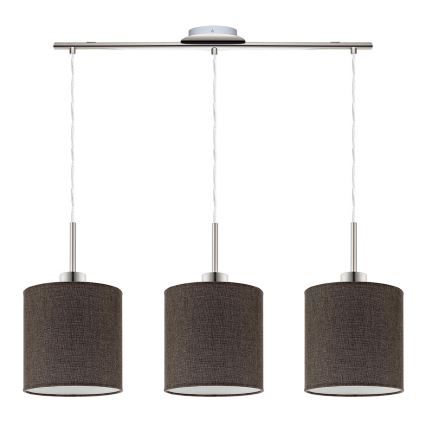 Eglo - LED  Luster na sajli TUNJA 3xE27/60W/230V braon