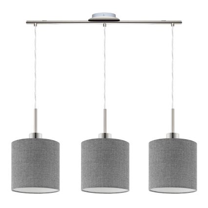 Eglo - LED  Luster na sajli TUNJA 3xE27/60W/230V sivo