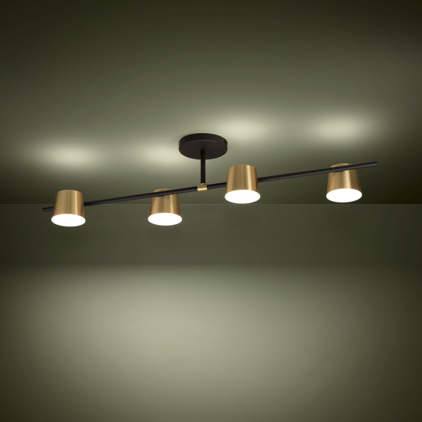 Eglo - LED Nadgradni luster 4xGU10/4,6W/230V 3000K zlatna