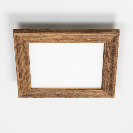 Eglo - LED Nadgradni panel SALOBRENA-RW WOOD LED/17W/230V 2700/4000K 34x34 cm braon