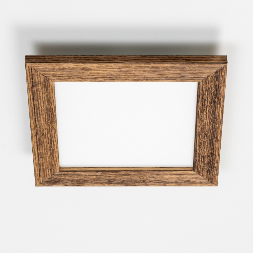 Eglo - LED Nadgradni panel SALOBRENA-RW WOOD LED/17W/230V 2700/4000K 34x34 cm braon