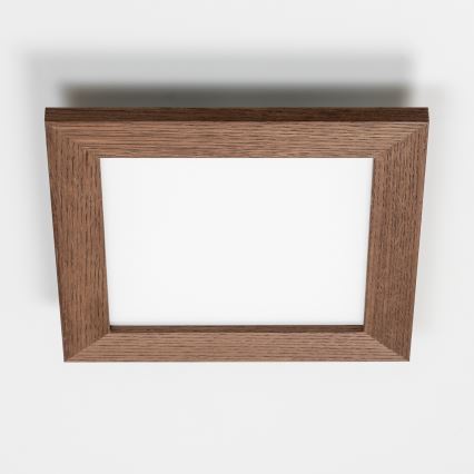 Eglo - LED Nadgradni panel SALOBRENA-RW WOOD LED/17W/230V 2700/4000K 34x34 cm tamno braon