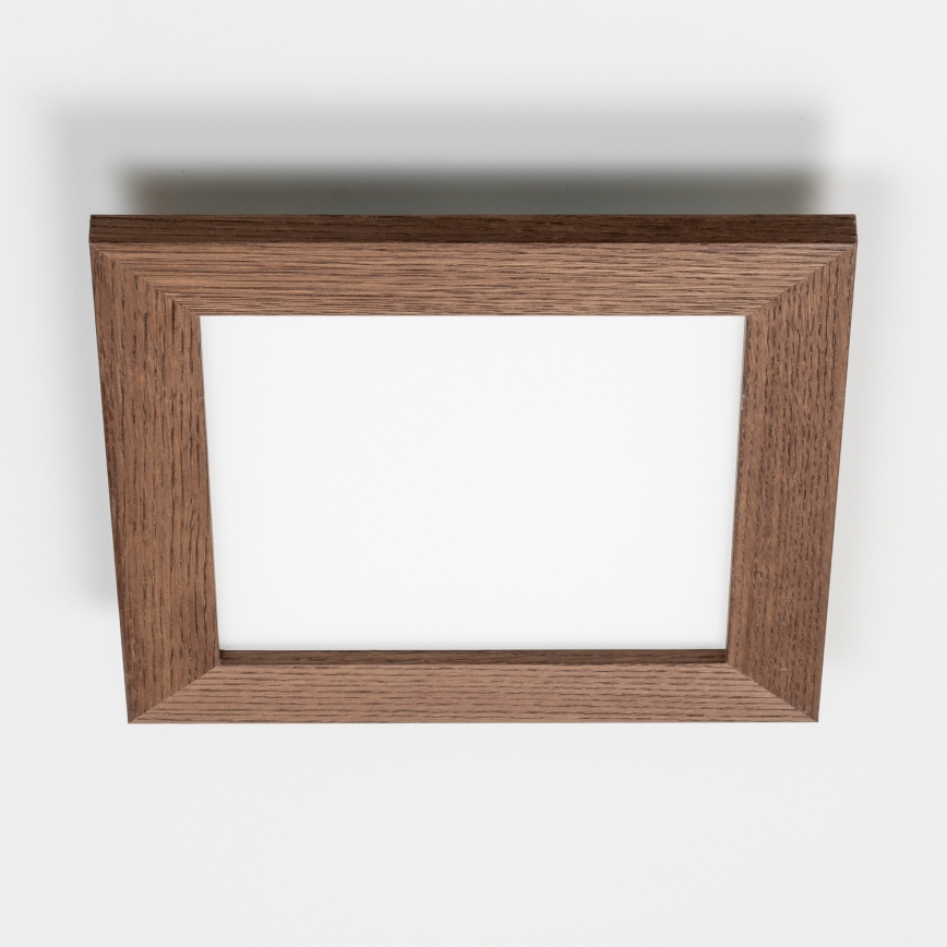 Eglo - LED Nadgradni panel SALOBRENA-RW WOOD LED/17W/230V 2700/4000K 34x34 cm tamno braon