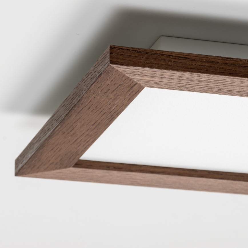 Eglo - LED Nadgradni panel SALOBRENA-RW WOOD LED/17W/230V 2700/4000K 34x34 cm tamno braon