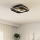 Eglo - LED Plafonjera 1xLED/16,2W/230V + 1xLED/9,2W 38x38 cm crno/zlatna