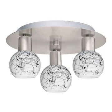 Eglo - LED Plafonjera MY CHOICE 3xE14/4W/230V krom/bela/crno