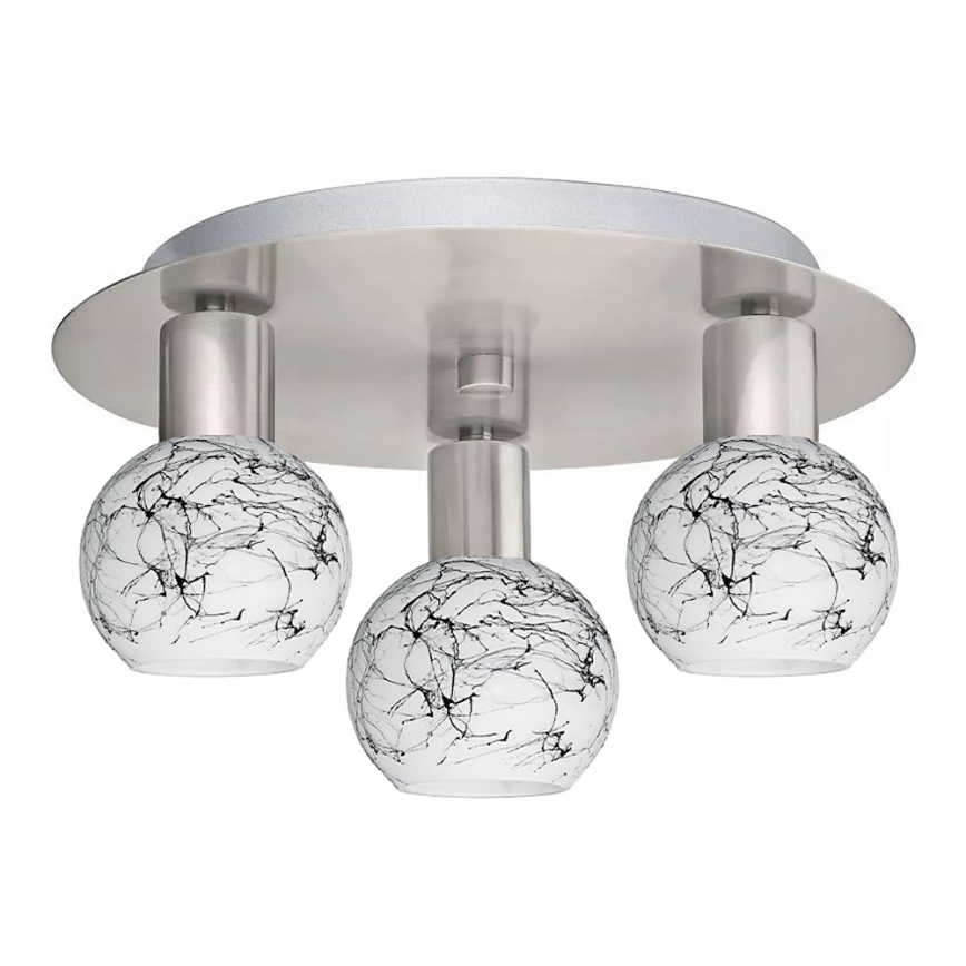 Eglo - LED Plafonjera MY CHOICE 3xE14/4W/230V krom/bela/crno