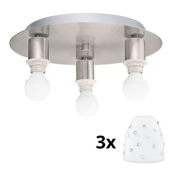 Eglo - LED Plafonjera MY CHOICE 3xE14/4W/230V krom/bela