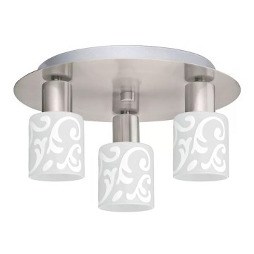 Eglo - LED Plafonjera MY CHOICE 3xE14/4W/230V krom/bela