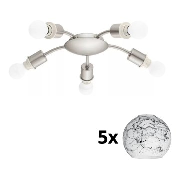 Eglo - LED Plafonjera MY CHOICE 5xE14/4W/230V  krom/bela/crno