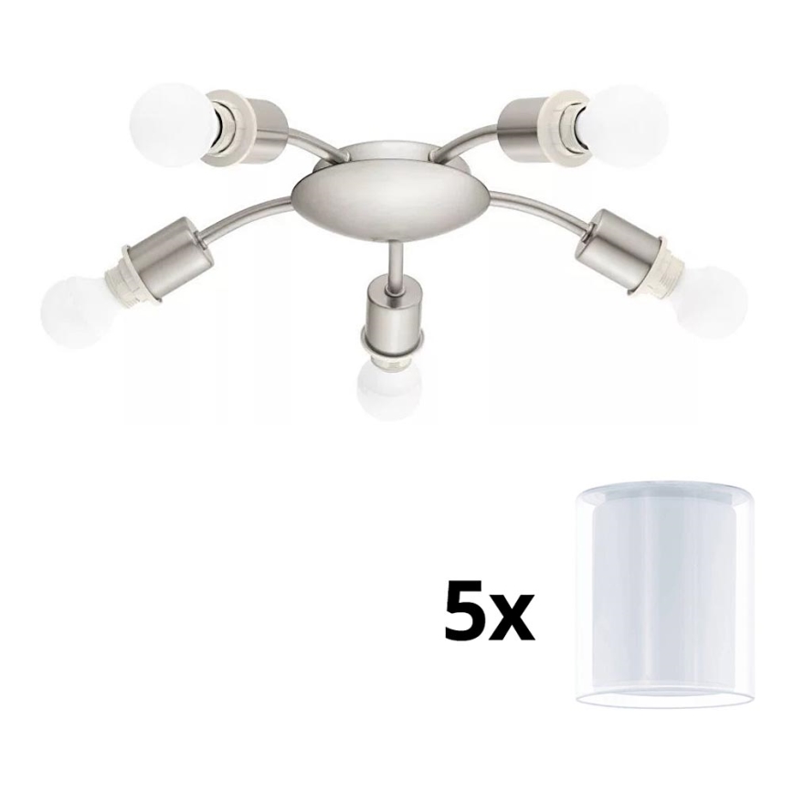 Eglo - LED Plafonjera MY CHOICE 5xE14/4W/230V  krom/bela