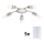 Eglo - LED Plafonjera MY CHOICE 5xE14/4W/230V  krom/bela