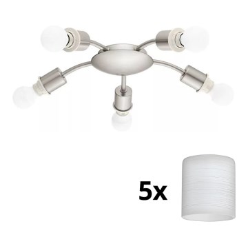 Eglo - LED Plafonjera MY CHOICE 5xE14/4W/230V  krom/bela