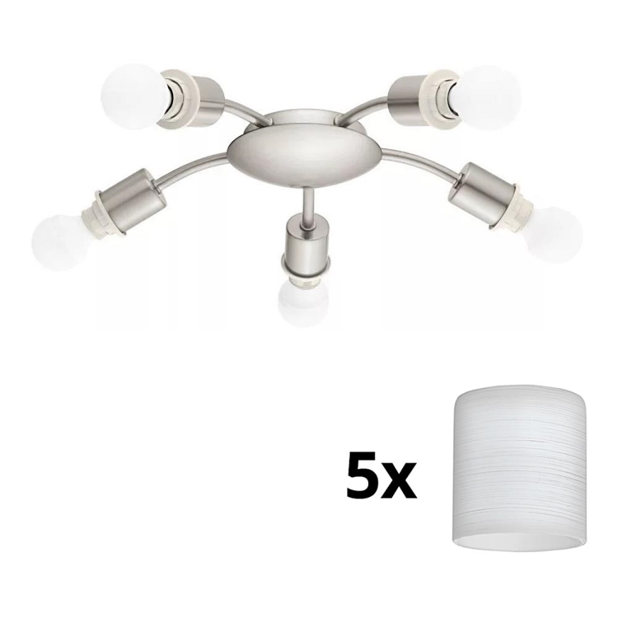 Eglo - LED Plafonjera MY CHOICE 5xE14/4W/230V  krom/bela