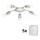 Eglo - LED Plafonjera MY CHOICE 5xE14/4W/230V  krom/bela