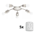 Eglo - LED Plafonjera MY CHOICE 5xE14/4W/230V  krom/bela