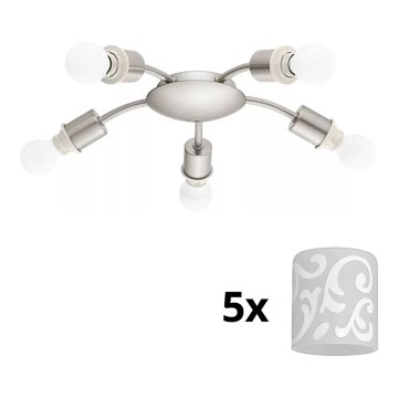Eglo - LED Plafonjera MY CHOICE 5xE14/4W/230V  krom/bela