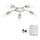 Eglo - LED Plafonjera MY CHOICE 5xE14/4W/230V  krom/bela