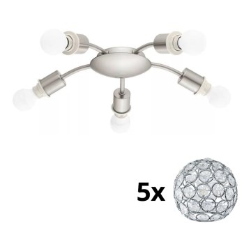 Eglo - LED Plafonjera MY CHOICE 5xE14/4W/230V  krom