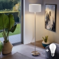 Eglo - LED  Podna lampa TUNJA 1xE27/60W/230V mat krom/bela