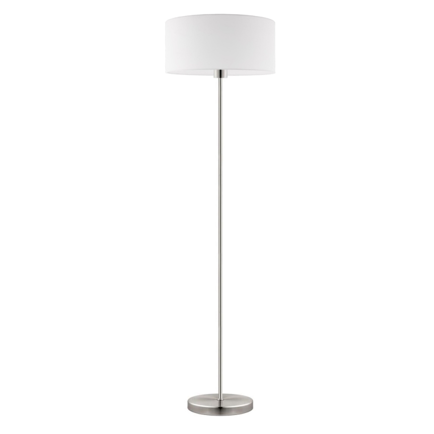 Eglo - LED  Podna lampa TUNJA 1xE27/60W/230V mat krom/bela