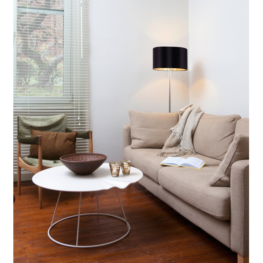Eglo - LED  Podna lampa TUNJA 1xE27/60W/230V mat krom/crno