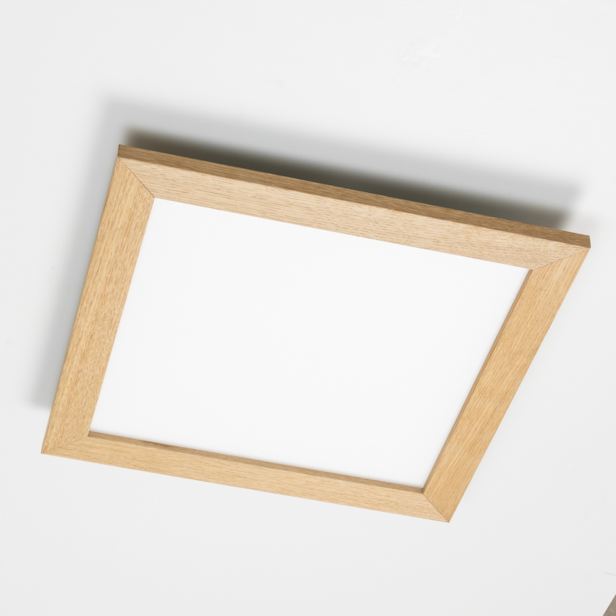 Eglo - LED Prigušivi nadgradni panel POZZALLO WOOD LED/21W/230V 2700-6500K 49,5x49,5 cm braon + Daljinski upravljač